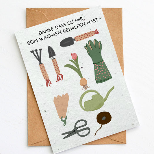 Pflanzbare Karte "Danke" |Abschiedsgeschenk