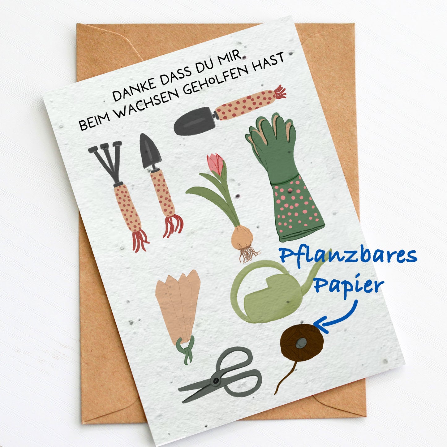 Pflanzbare Karte "Danke" |Abschiedsgeschenk