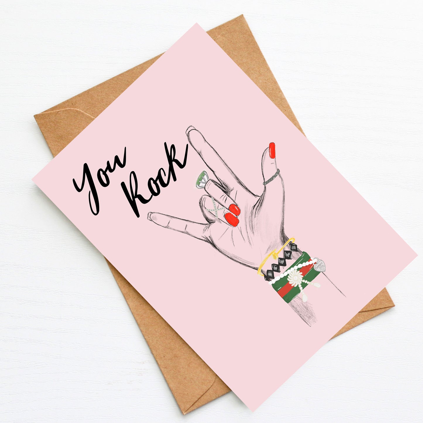Grußkarte "You rock“