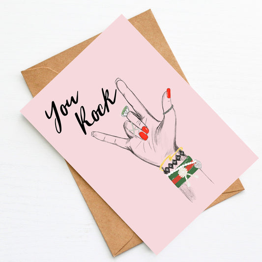 Grußkarte "You rock“