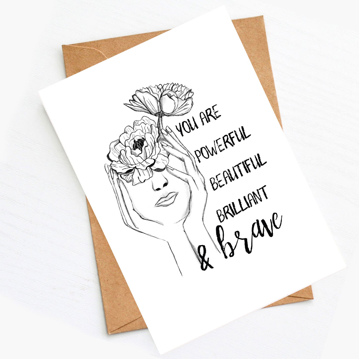 Affirmationskarte BRAVE Frauen Empowerment Klappkarte
