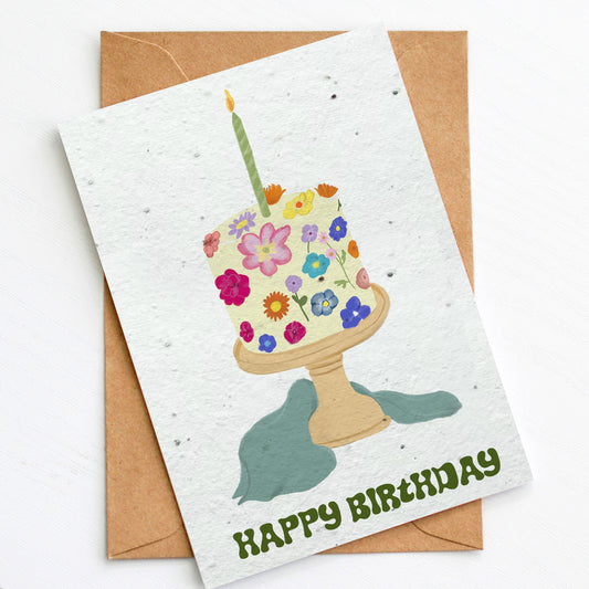 Pflanzbare Geburtstagskarte "Happy Birthday" |