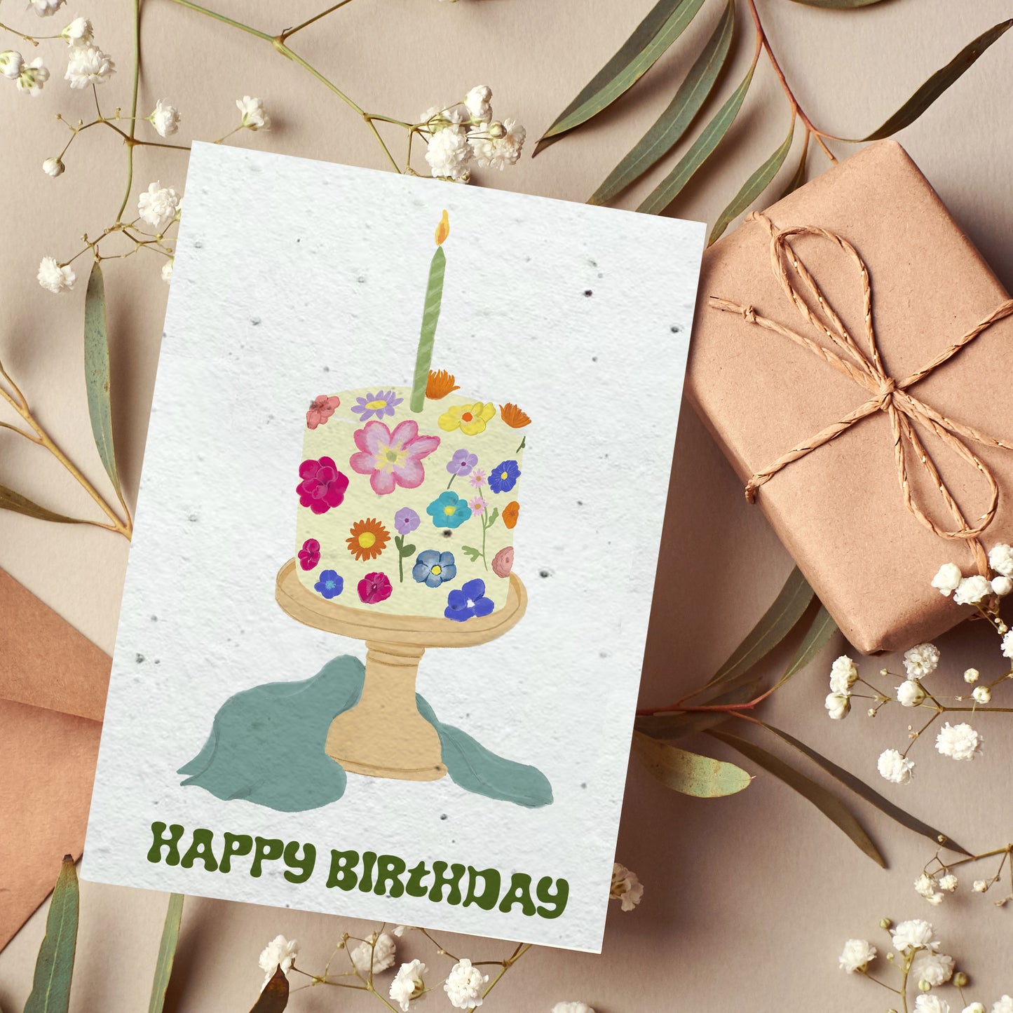 Pflanzbare Geburtstagskarte "Happy Birthday" |