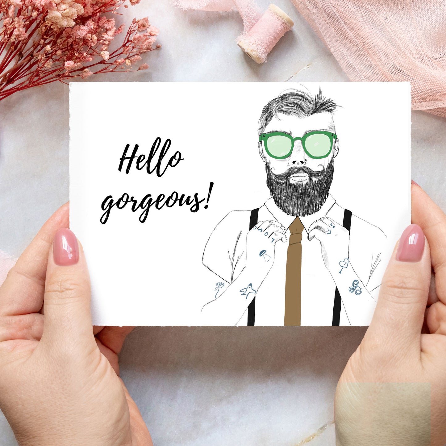 Postkarte "Hipster"