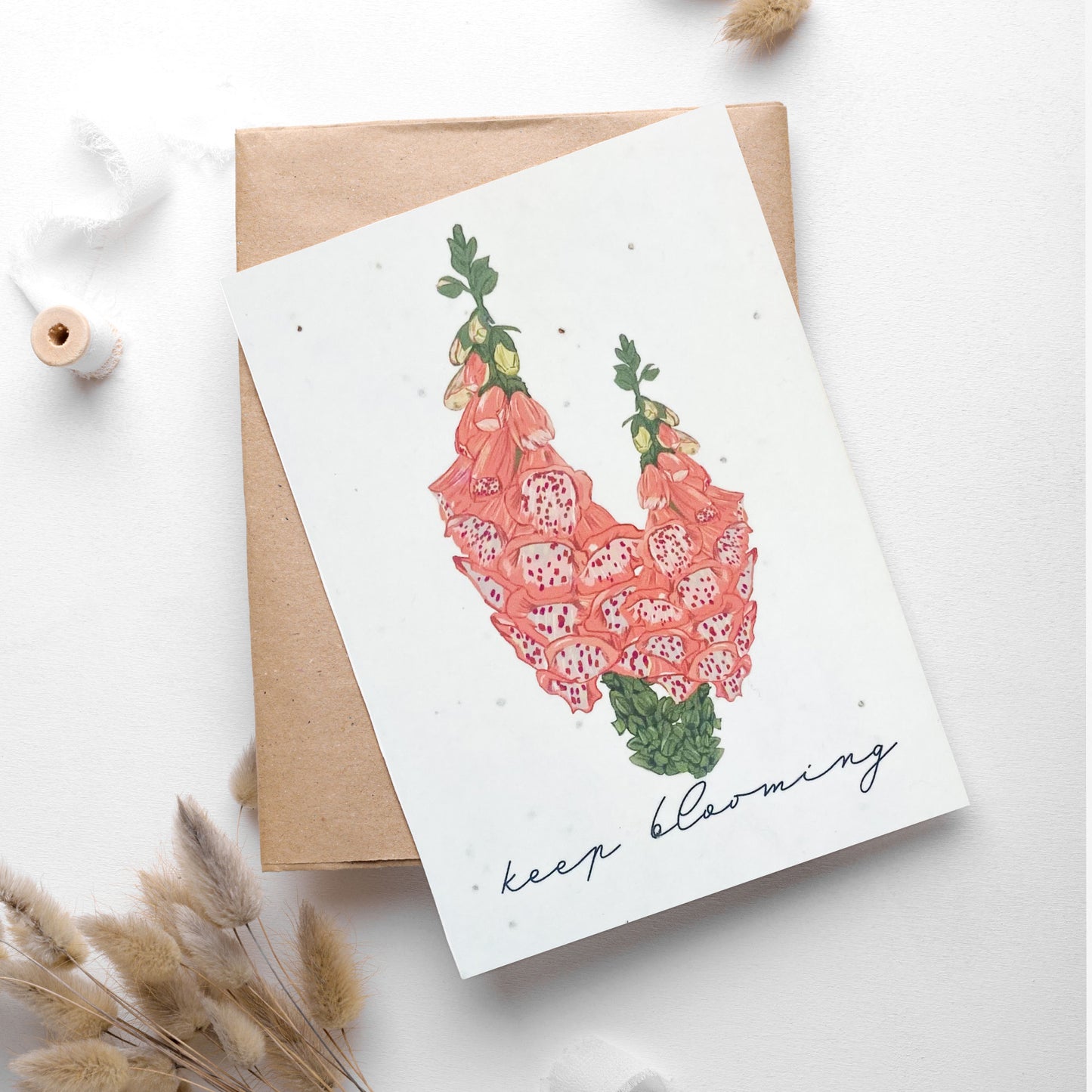 Pflanzbare Motivationskarte "Keep blooming"