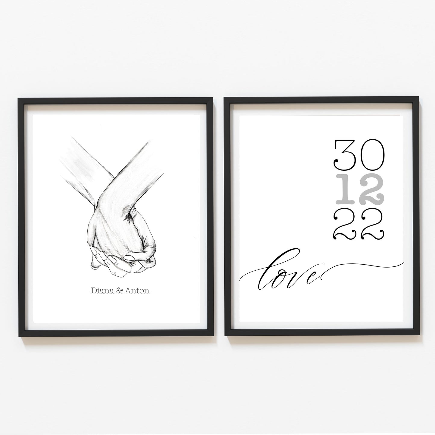 Hochzeitsgeschenk, Bild LOVE- personalisiert