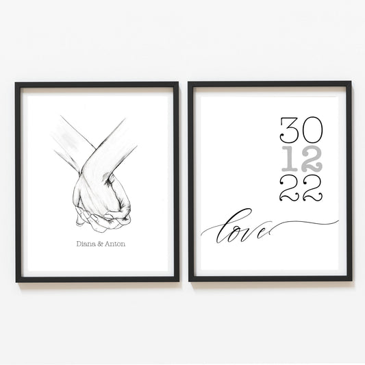 Hochzeitsgeschenk, Bild LOVE- personalisiert