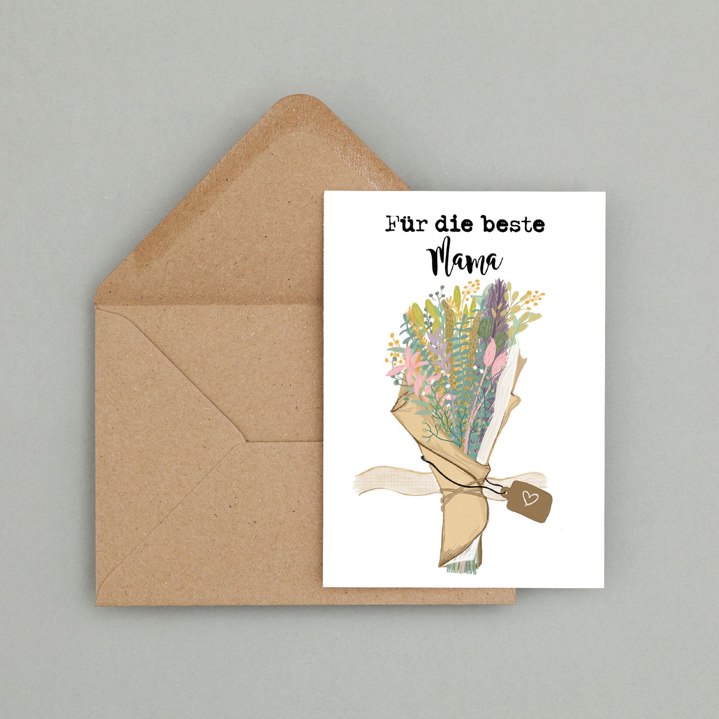 Grußkarte für Mama „Für die beste Mama" | Muttertags Geschenk | Danke Mama Geschenk | Muttertag Karte
