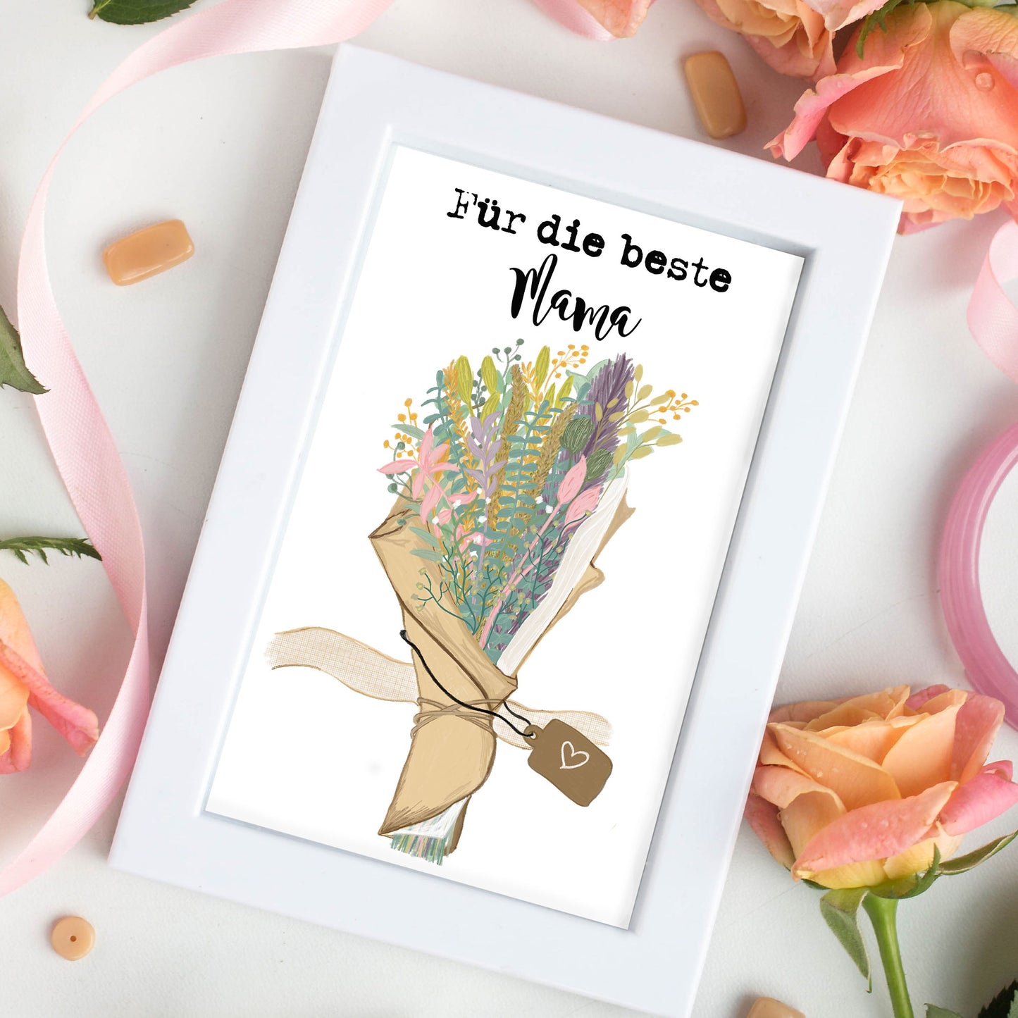 Grußkarte für Mama „Für die beste Mama" | Muttertags Geschenk | Danke Mama Geschenk | Muttertag Karte