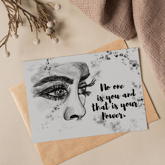 Affirmationskarte "DU" Freundschaftskarte , Valentinstagsgeschenk für Beste Freundin