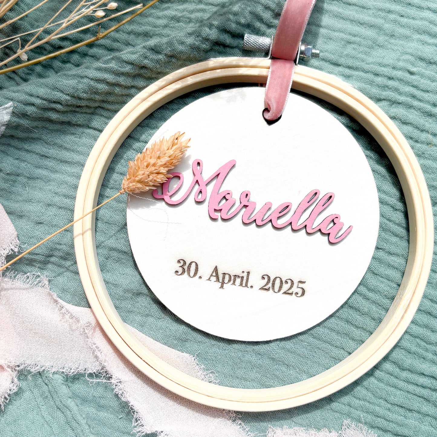 Personalisiertes Namensschild Baby Mädchen
