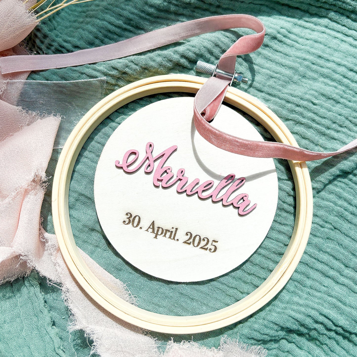 Personalisiertes Namensschild Baby Mädchen