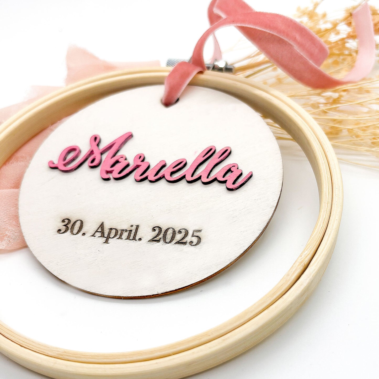 Personalisiertes Namensschild Baby Mädchen