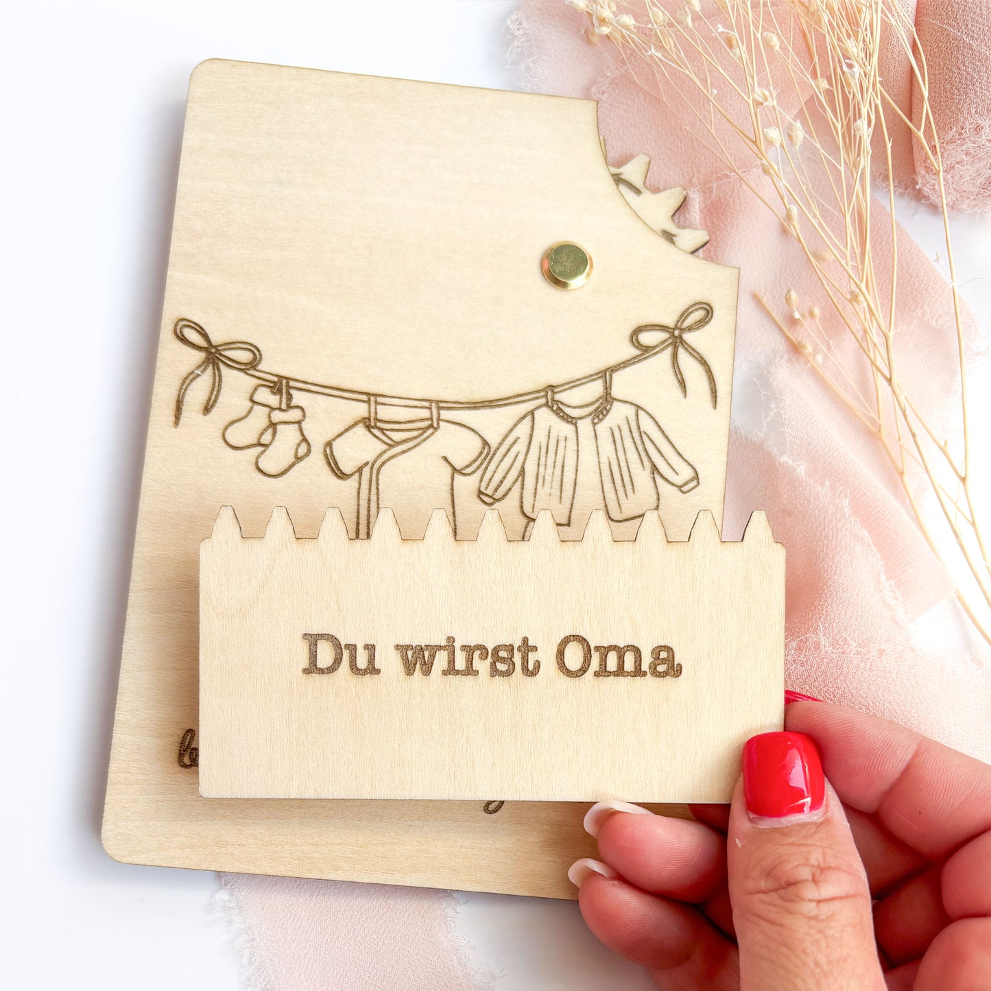 Schwangerschaft verkünden • Karte Du wirst Oma Opa Tante Onkel •