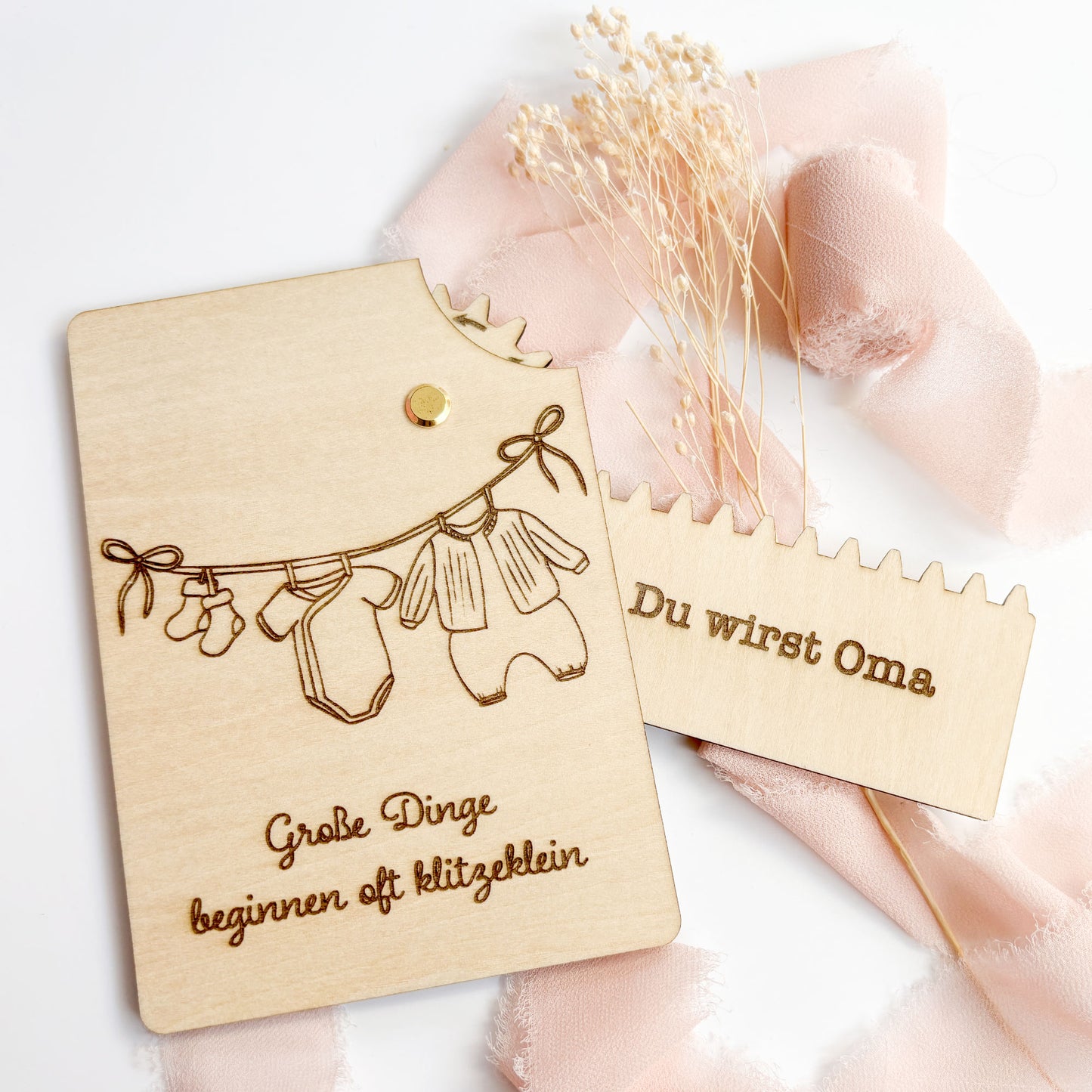 Schwangerschaft verkünden • Karte Du wirst Oma Opa Tante Onkel •