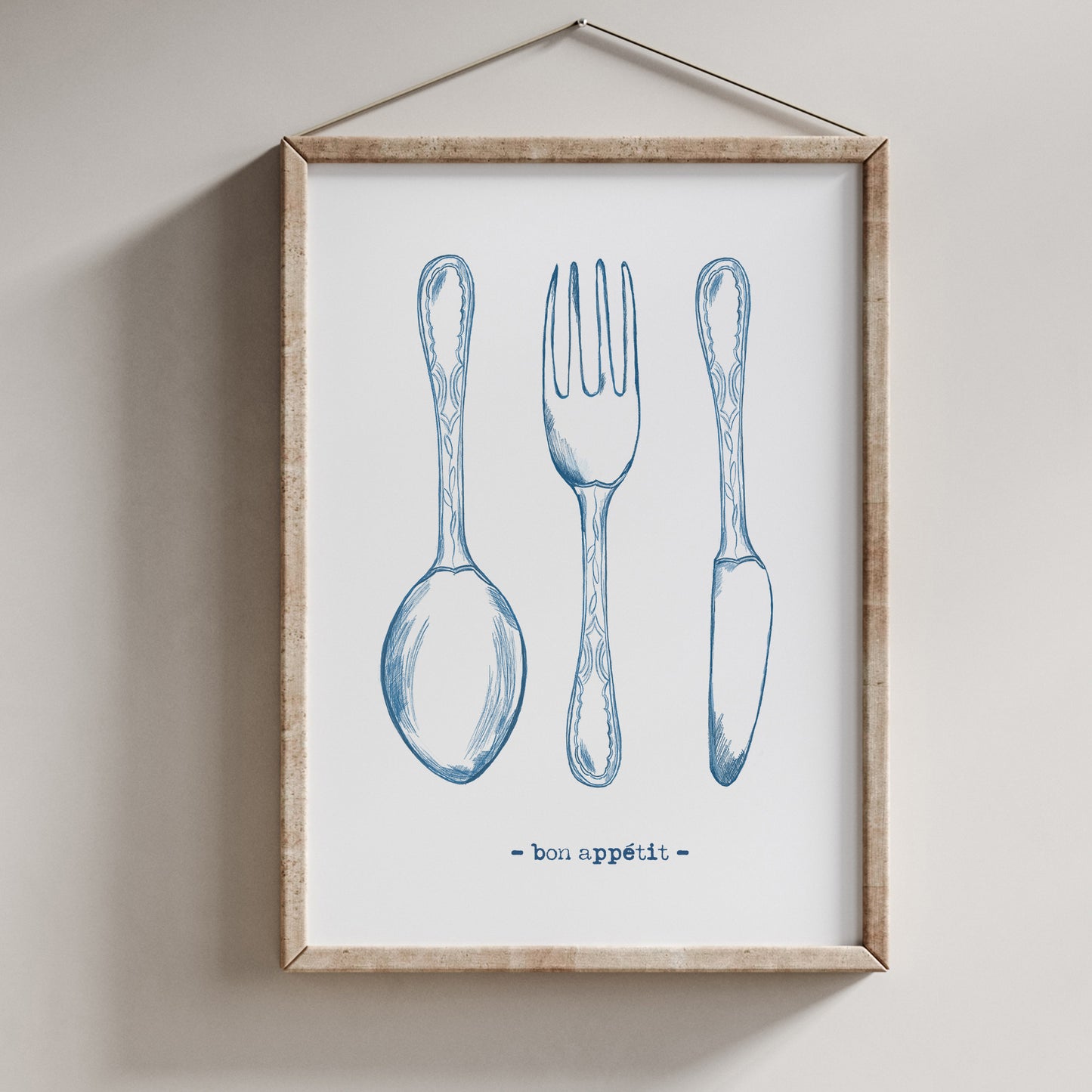 Besteck Poster "bon appétit"