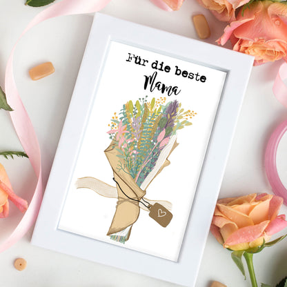 Grußkarte für Mama „Für die beste Mama" | Muttertags Geschenk | Danke Mama Geschenk | Muttertag Karte