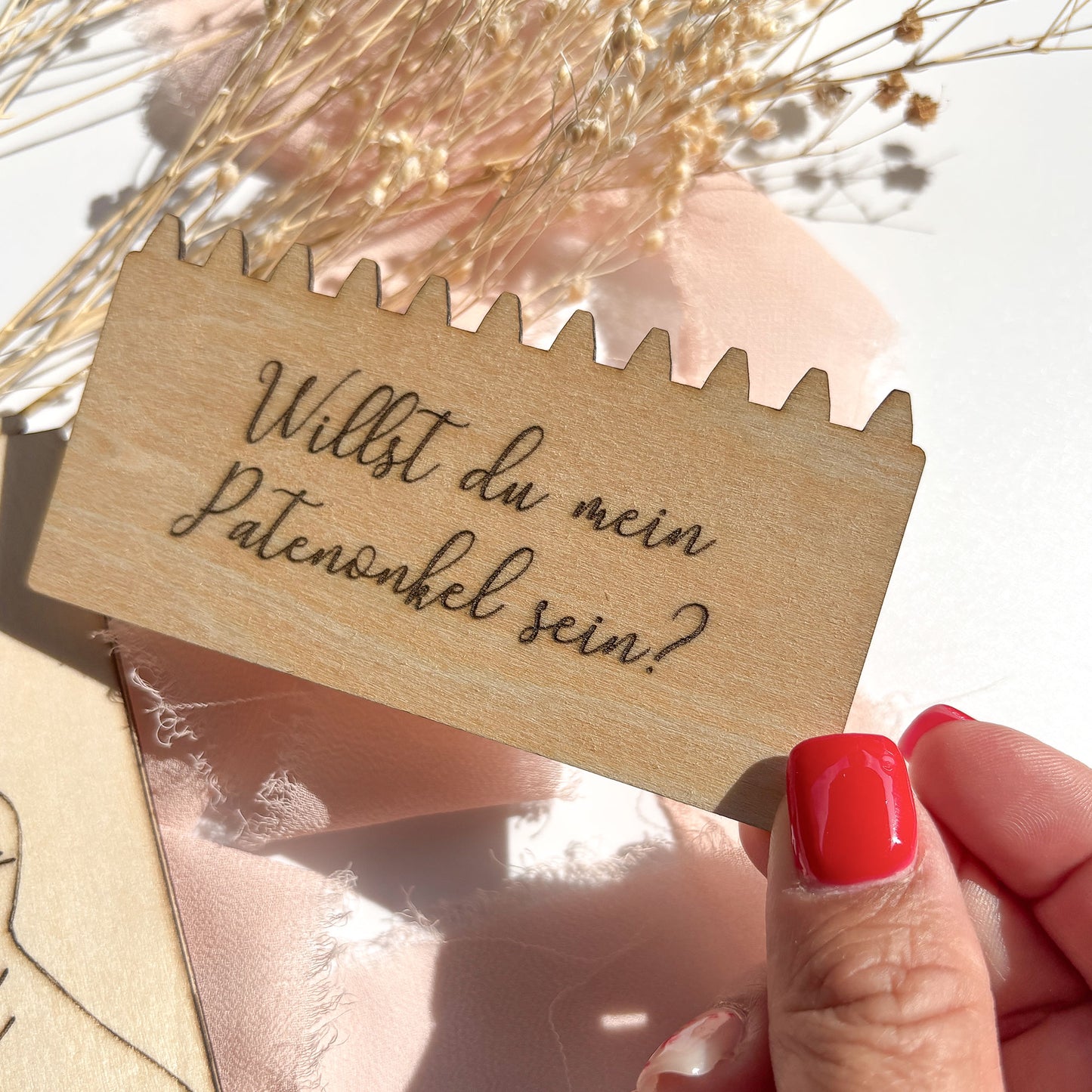 Willst du mein Patenonkel/Patentante sein? • Holzkarte