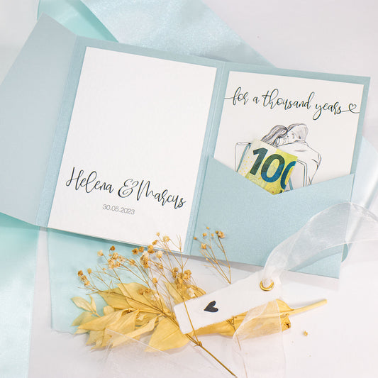 Geldgeschenk Hochzeit personalisiert "Thousand Years"