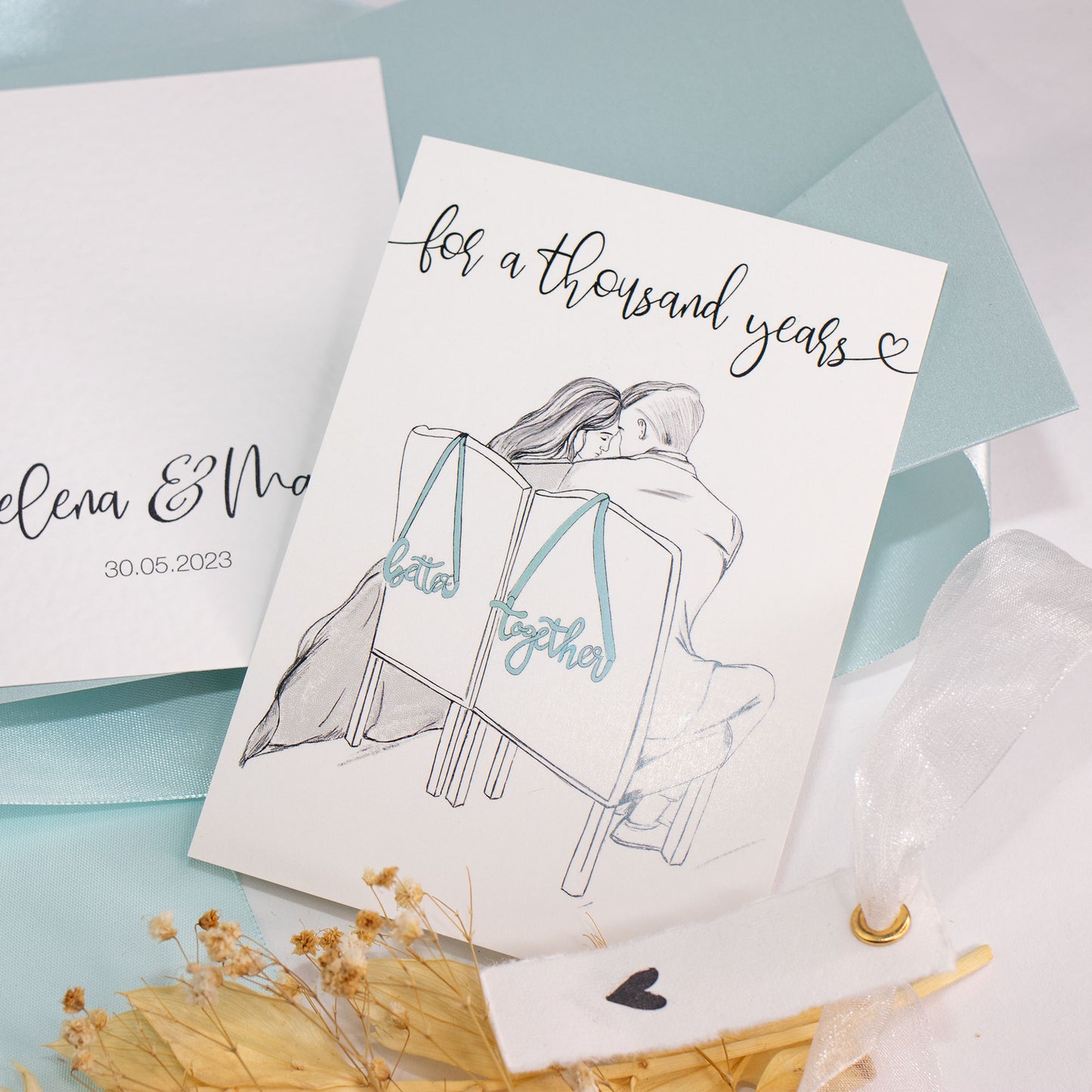 Geldgeschenk Hochzeit personalisiert "Thousand Years"