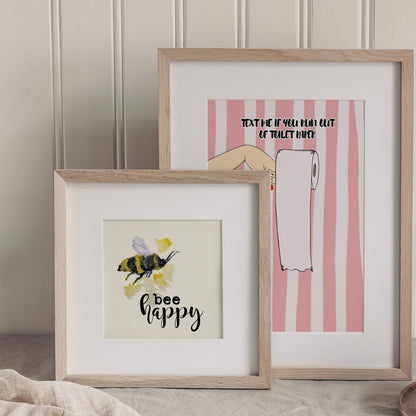 Witziges A5 Poster mit Spruch – Klopapier-Illustration fürs Badezimmer, Scandi Style