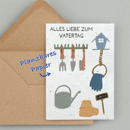 Pflanzbare Karte zum Vatertag "Papa's Garden"