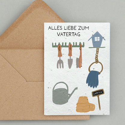 Pflanzbare Karte zum Vatertag "Papa's Garden"
