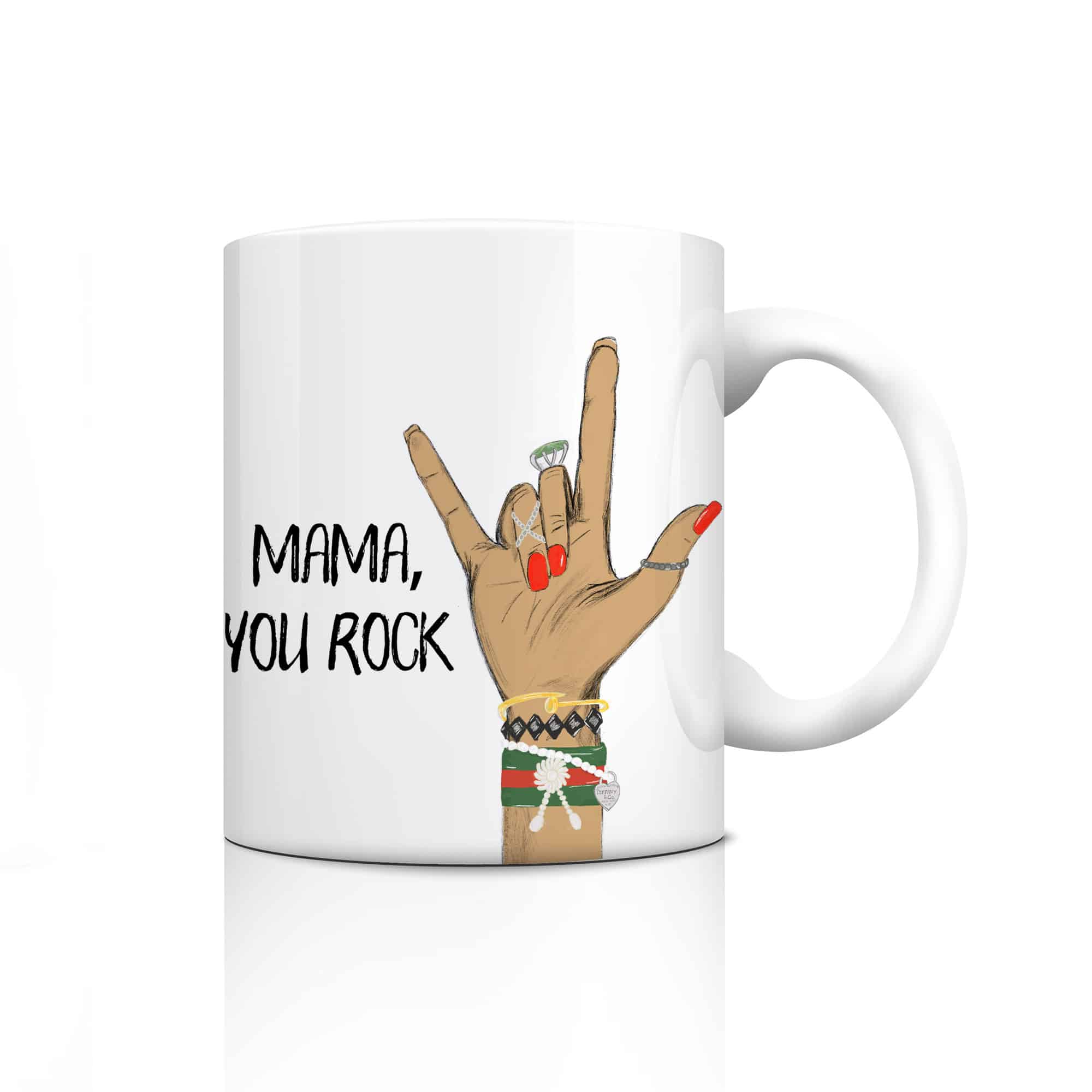 Tasse "Mama, you rock", tolle Geschenkidee zum Muttertag oder als Geburtstagsgeschenk für Mama